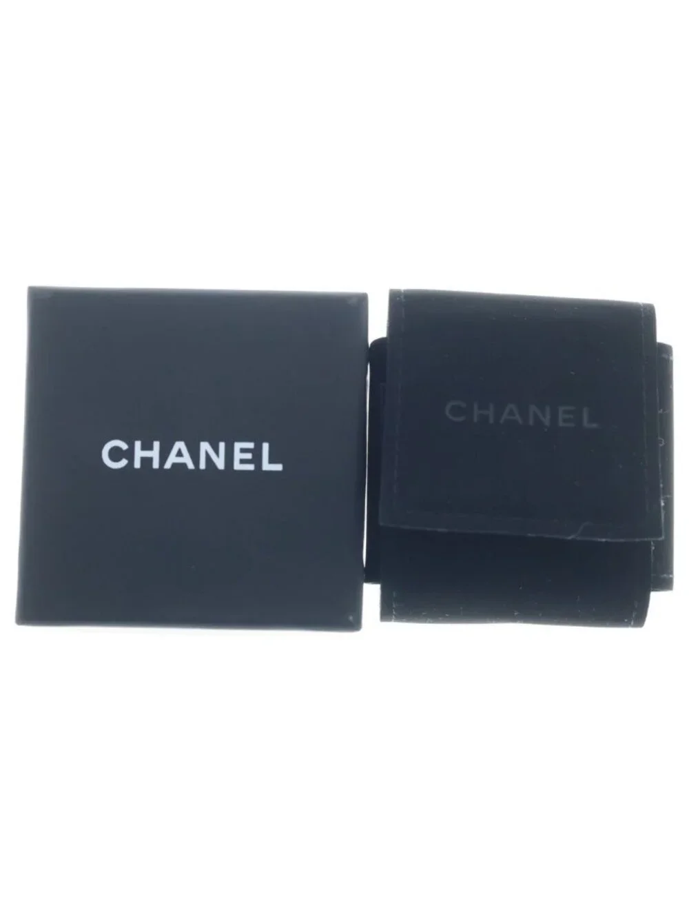 Chanel CC Logo Rhinestone Faux Pearl Earrings White Gold White